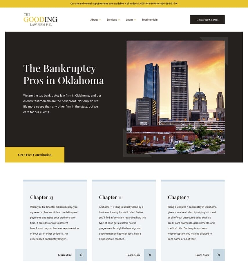 The Gooding Law Firm website redesign